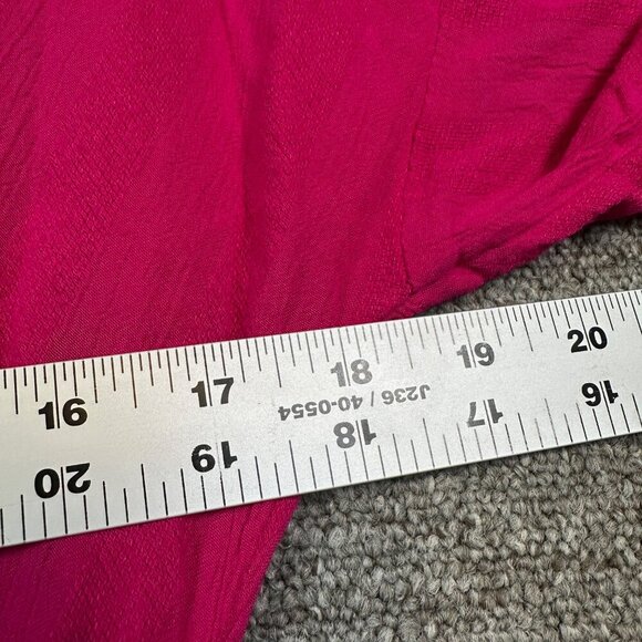 Free People Delilah Embroidered Wrap Mini Dress in Bright Pink Womens Medium - Picture 4 of 8